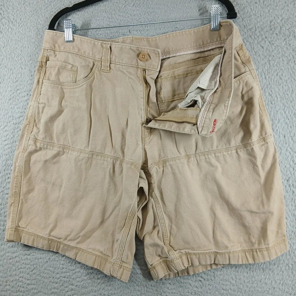 The North Face Carpenter Shorts Heavyweight Canvas Tan Khaki‎ Size 34